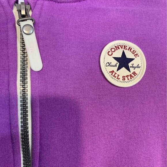 CONVERSE chuck taylor original hoodie. Size youth Large. Purple. Excellent condi - Picture 2 of 7